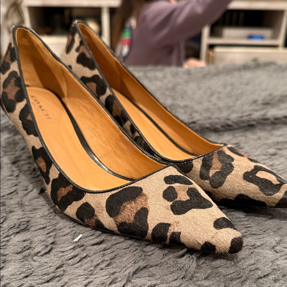 Coach Leopard Print Heels
